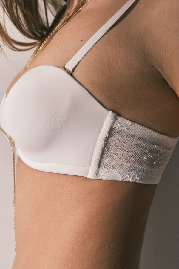 Women'secret ELEGANT strapless bra in White beige