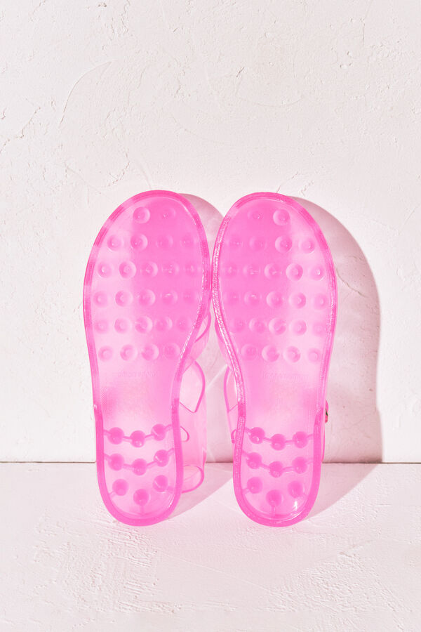 Women'secret Pink jelly fisherman sandals pink