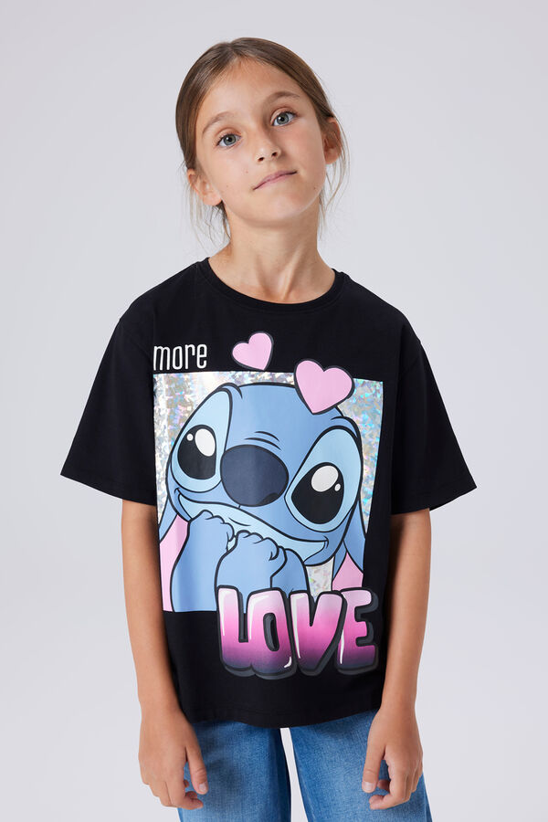 Name it Girls' Lilo & Stitch T-shirt black