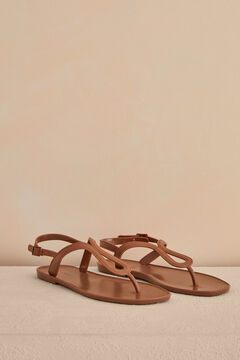 Womensecret Brown strappy sandals nude