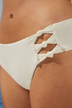 Womensecret Braga bikini tejido piqué blanco