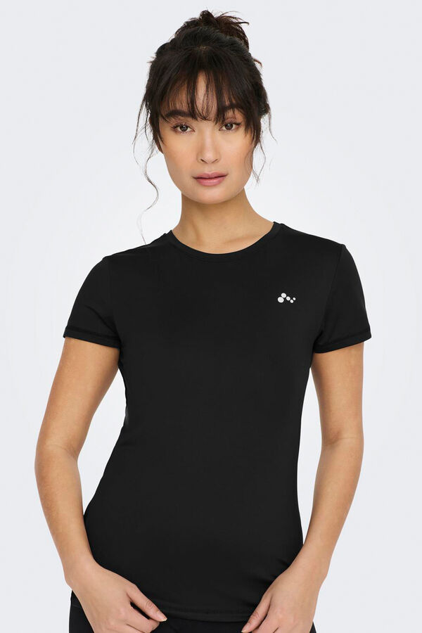 Womensecret Short-sleeved sports T-shirt black