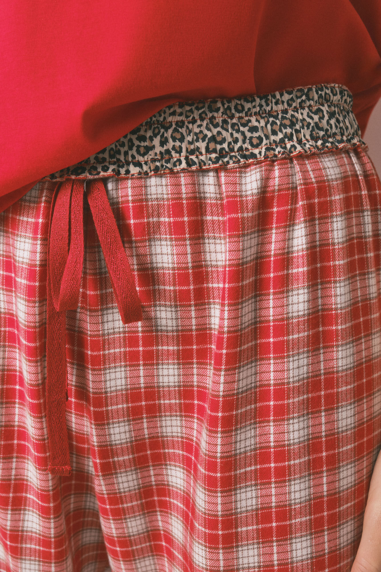 Women'secret Duga pidžama od 100% pamuka sa kariranim print Snupija