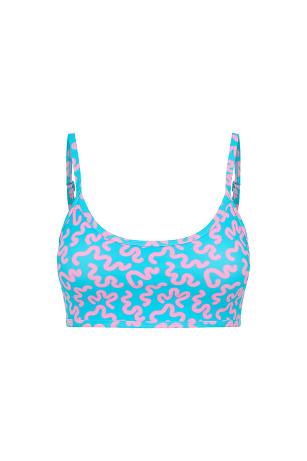 Modibodi Round neck bikini top blue