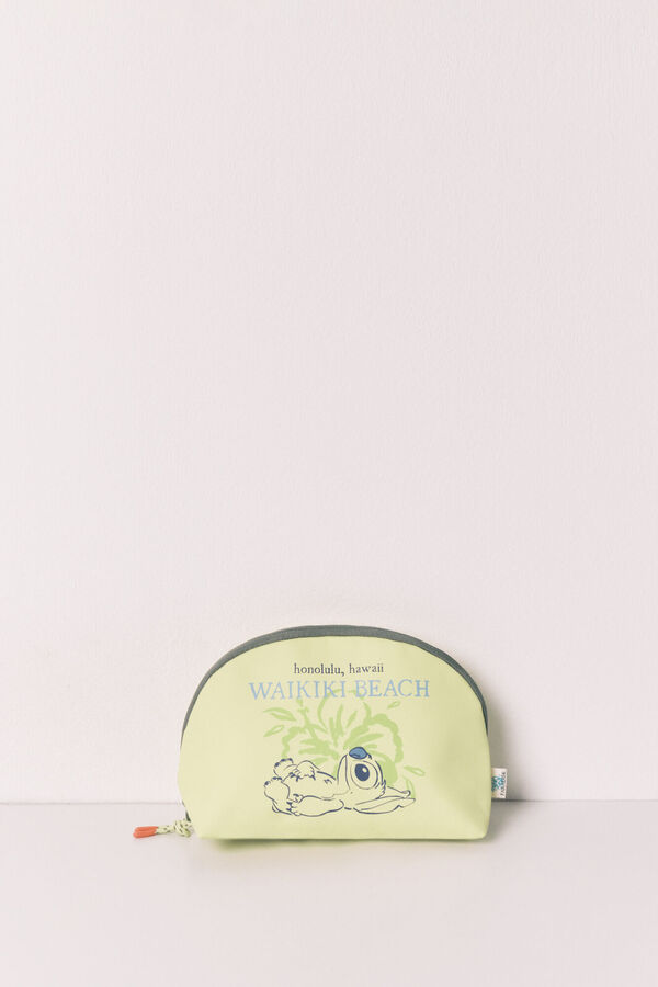 Women'secret Stitch rubberised medium vanity case green