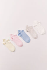 Women'secret Pakovanje od 5 komada raznobojnih kratkih sportskih čarapa Print