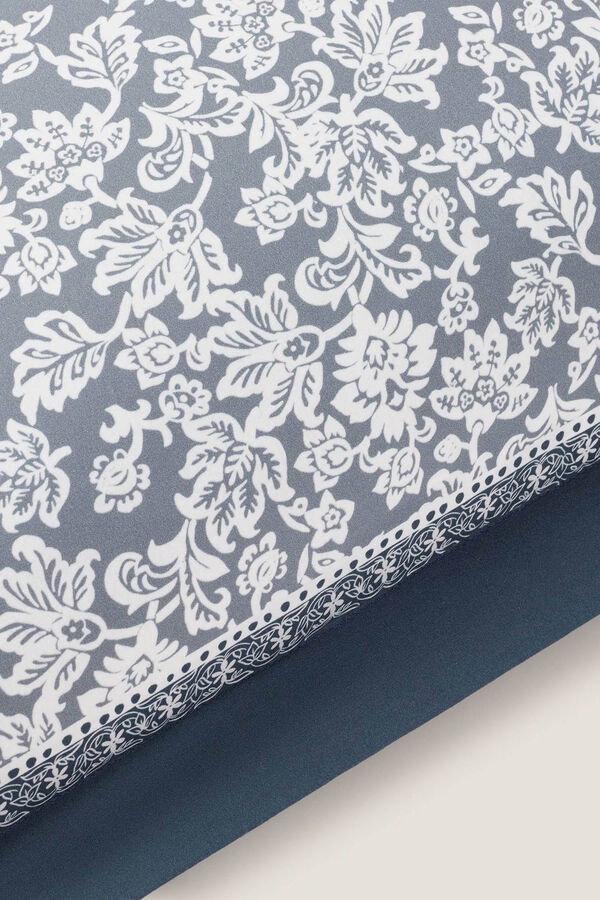 Womensecret Blue floral cushion cover white