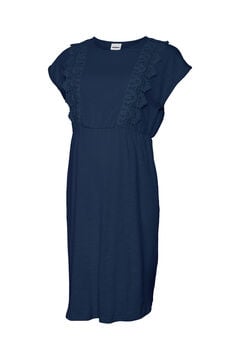 Womensecret Kurzes Kleid aus Baumwolle Maternity und Stillzeit  Blau