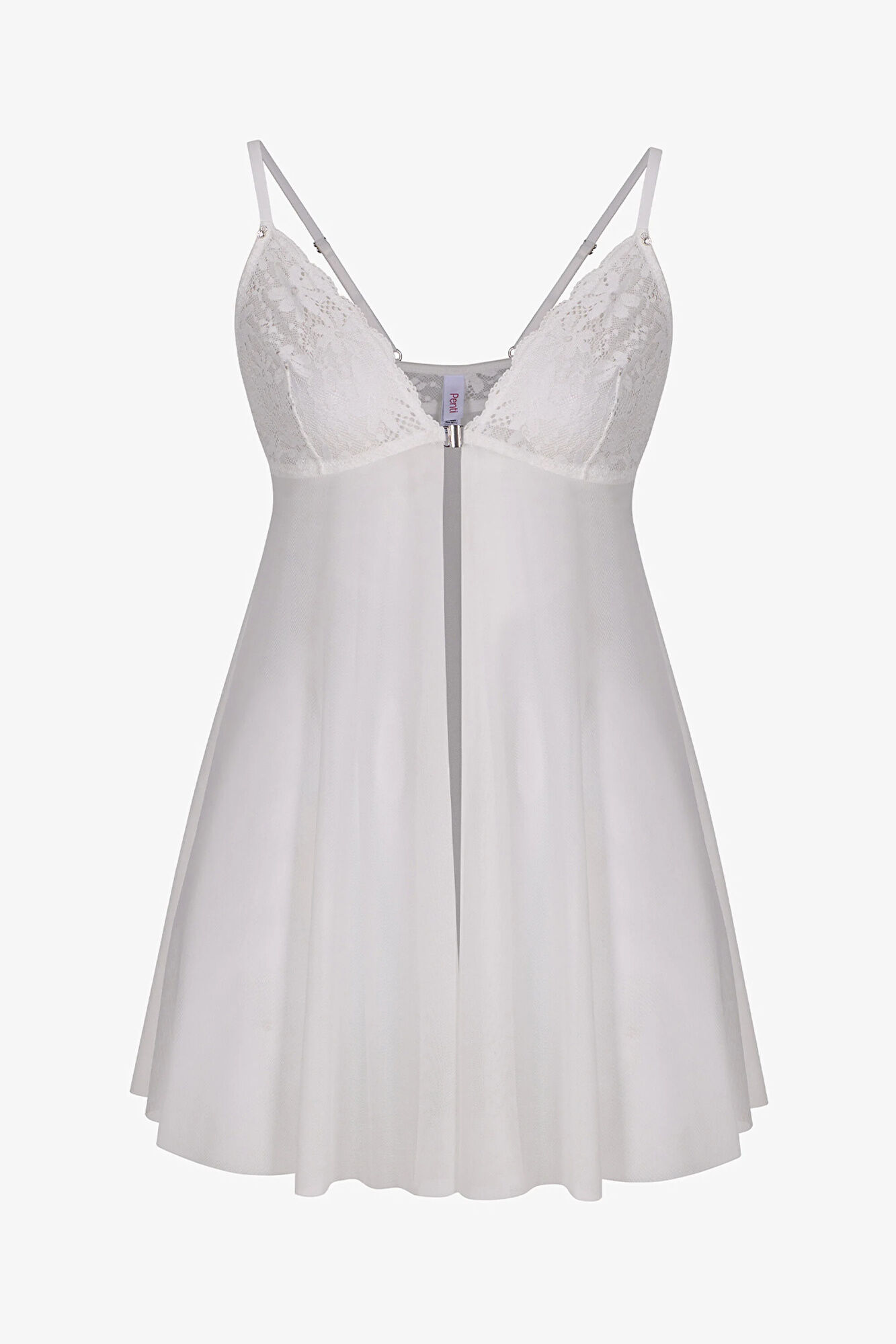 Penti Babydoll con Apertura Frontal Marfil