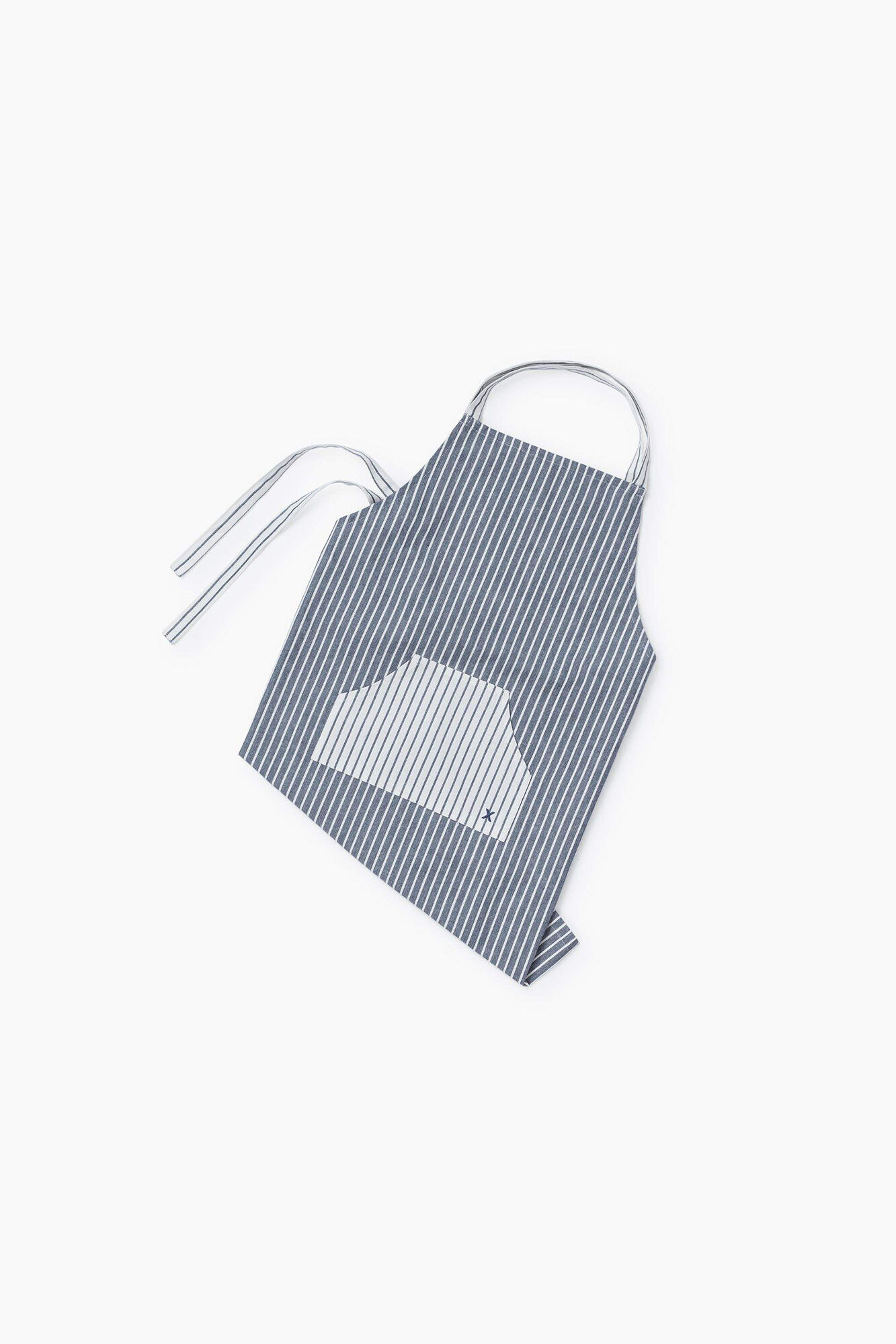 Textura Striped cotton apron