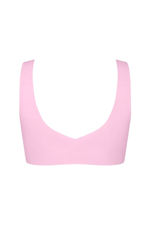 Sloggi Soutien bralette sem costuras em microfibra rosa
