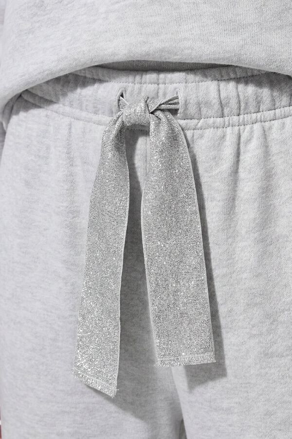 Pieces Cal&ccedil;a desportiva com detalhe lurex cinzento