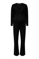 Only Maternity Macac&atilde;o comprido canelado maternidade e amamenta&ccedil;&atilde;o preto