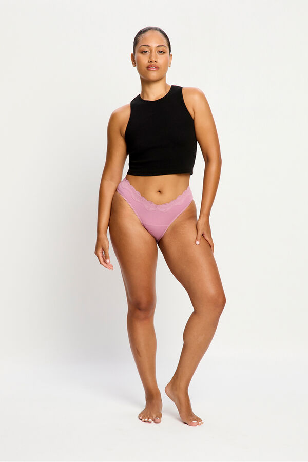 Modibodi Calcinha Menstrual Brasileira Renda Leve rosa
