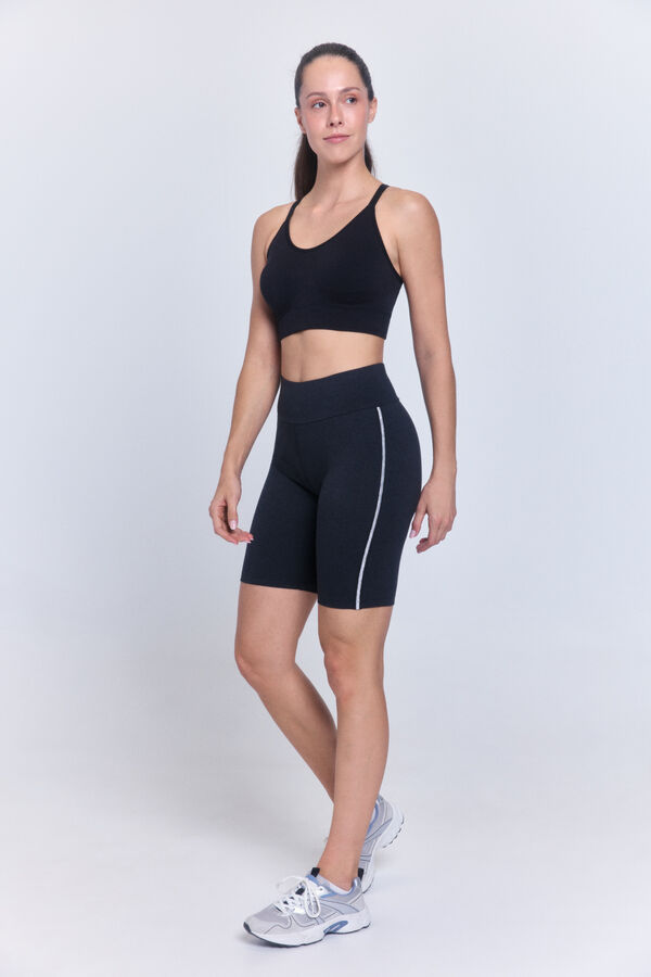 Only Play Radler-Leggings mit Paspelierung Schwarz