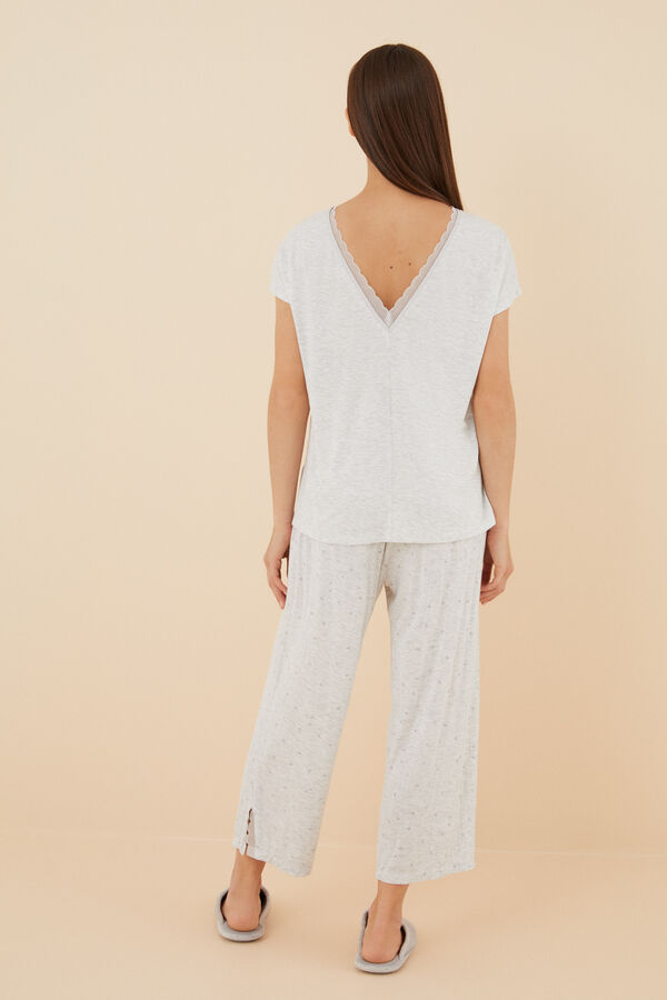 Womensecret Grey floral Capri pyjamas grey