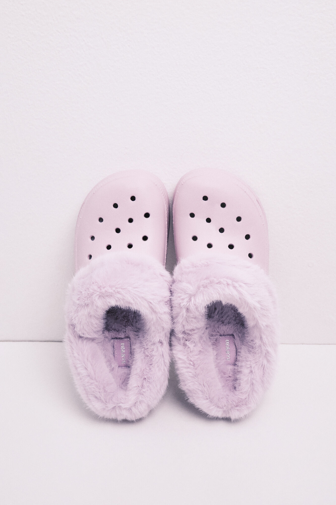 HI&BYE Purple platform clog slippers