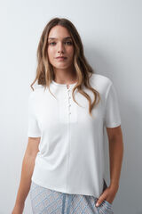 Women'secret White short sleeve T-shirt beige