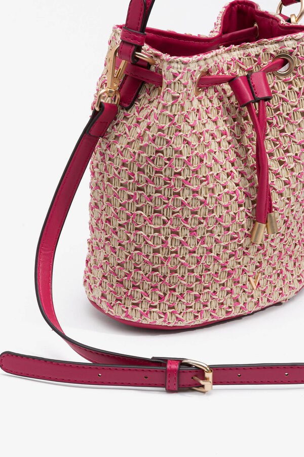 Womensecret Straw Effect Bucket Bag pink