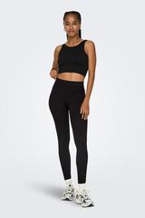 Only Play Legging largo el&aacute;stico de canal&eacute; negro