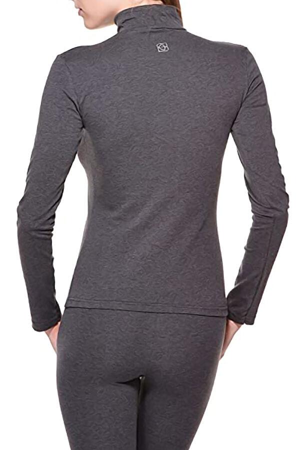 Womensecret Camiseta termal de mujer cuello alto manga larga gris