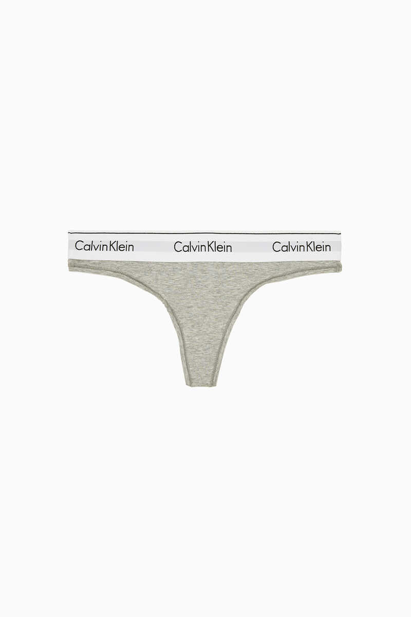 Womensecret Modern Cotton elasticated waist thong gris