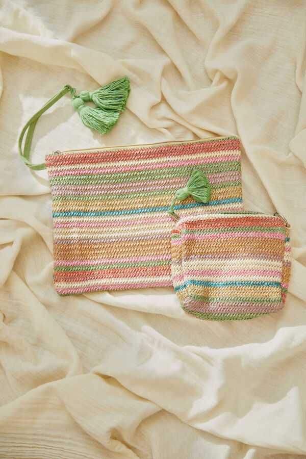 Calma House Catur braided vanity case 11x18 pink