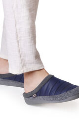 Toni Pons for men Clog-Style Slipper Made of Felt and Puffer Fabric blue