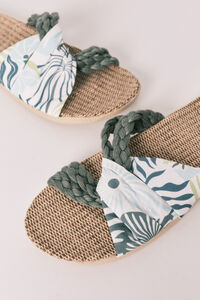 Women'secret Sandalias tiras trenzadas y estampadas