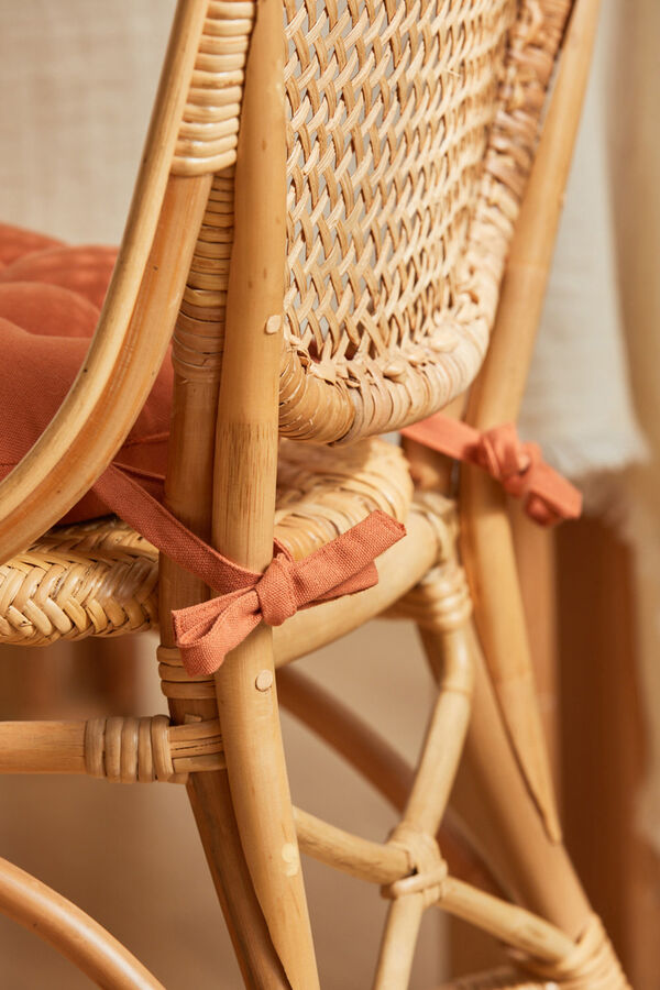 Calma House Gavema round washable earth-coloured cotton seat cushion Narandžasta