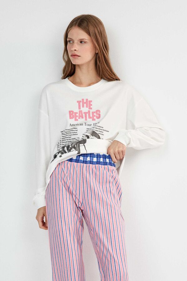 Gisela The Beatles print pyjamas brown