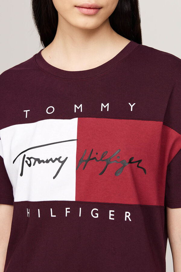 Tommy Jeans Vestido T-shirt castanho