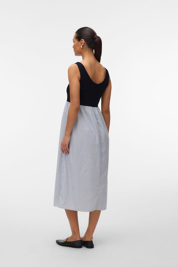 Mamalicious Maternity and breastfeeding midi dress black