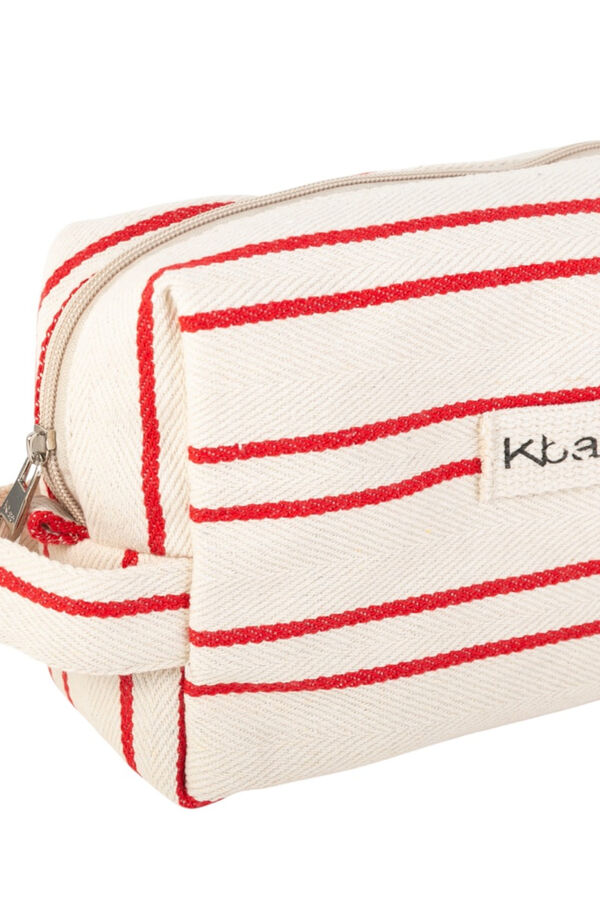 Kbas Trousse de toilette en toile rouge