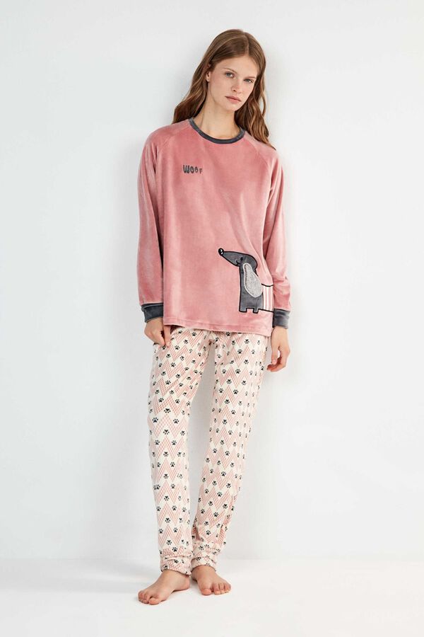 Gisela Fleece pyjamas pink