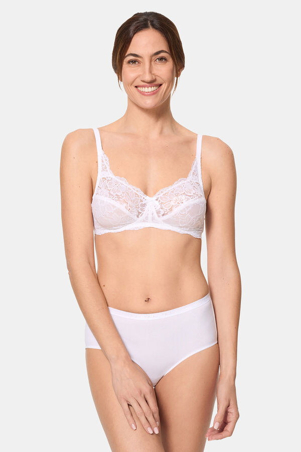 Womensecret Lace non-wired lace white