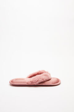 Womensecret Pink satin slippers pink