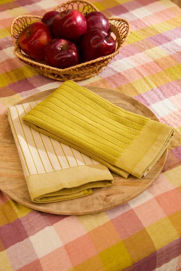 Calma House Set od 2 zelene kuhinjske krpe od frotira Lisabon 50x50 Zelena