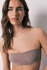 Women'secret Brown seamless bandeau bra