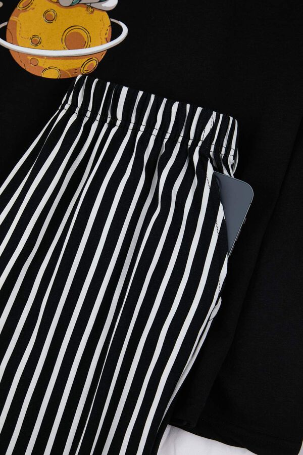 Trendyol Conjunto de pijama preto