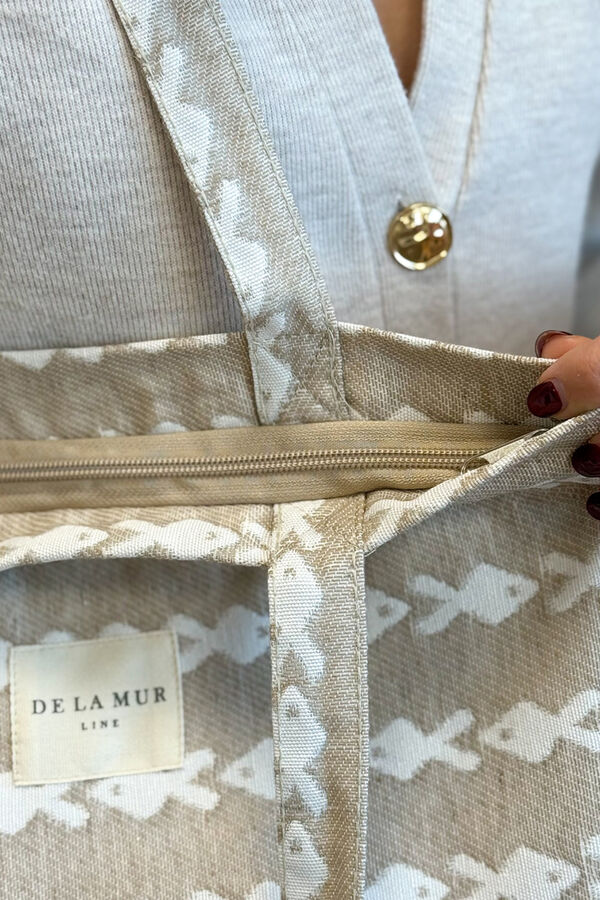 De La Mur Bolsa Peque&ntilde;a Cremallera Pesc beige