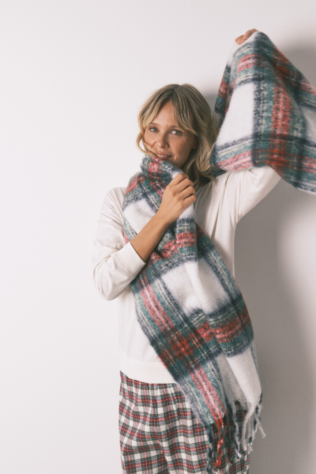 Women'secret &Eacute;charpe en mohair &agrave; carreaux