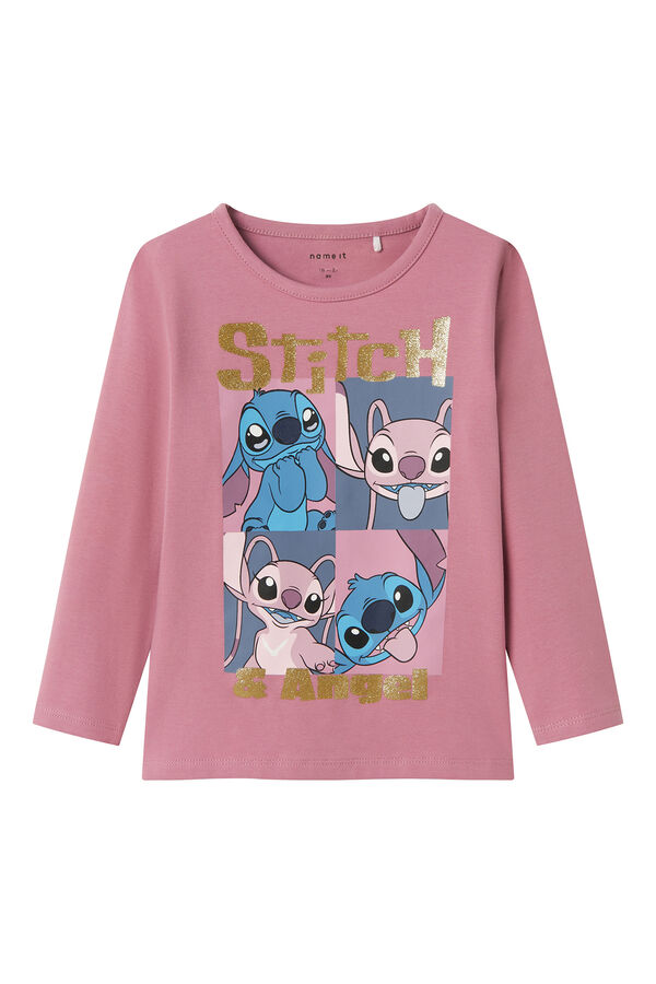 Name it Lilo & Stitch Glitzer-T-Shirt Rosa