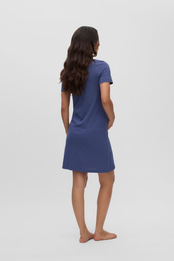 Mamalicious Breastfeeding dress blue