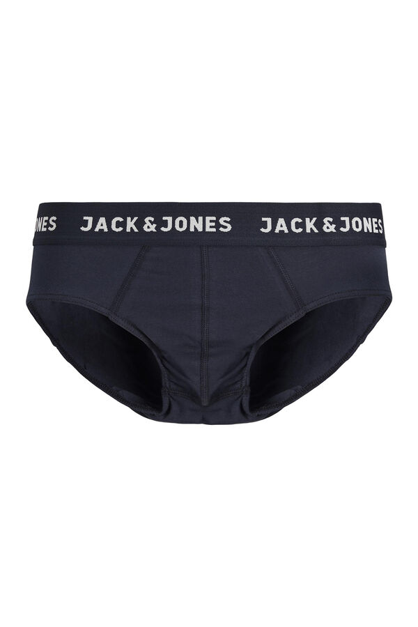 Jack & Jones Pack de 3 slips lisos de algod&oacute;n blue
