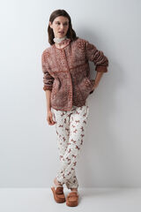 Women'secret Robe de chambre courte veste foulard nude