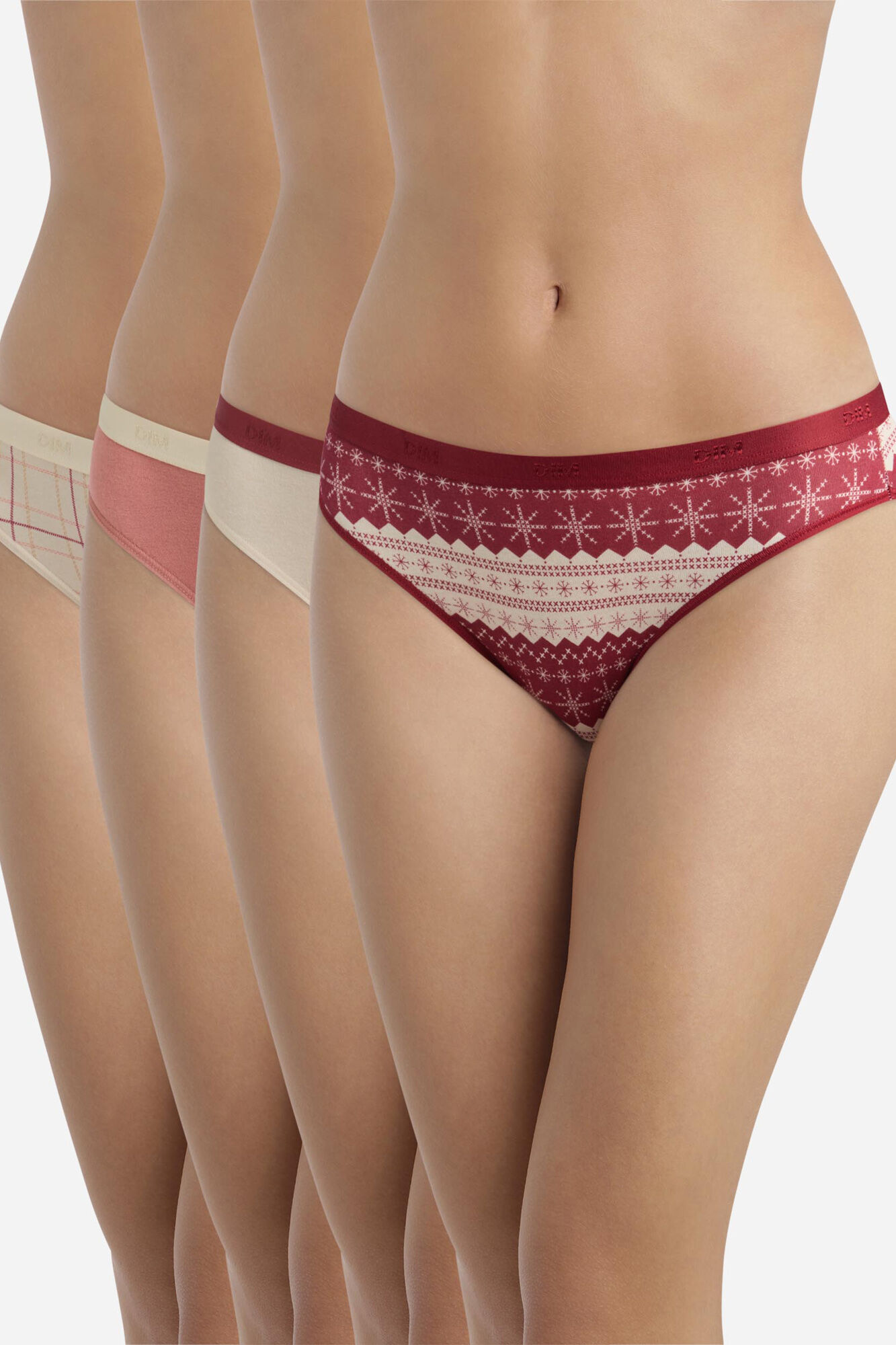 DIM Pack of 4 cotton slips DIM Pockets