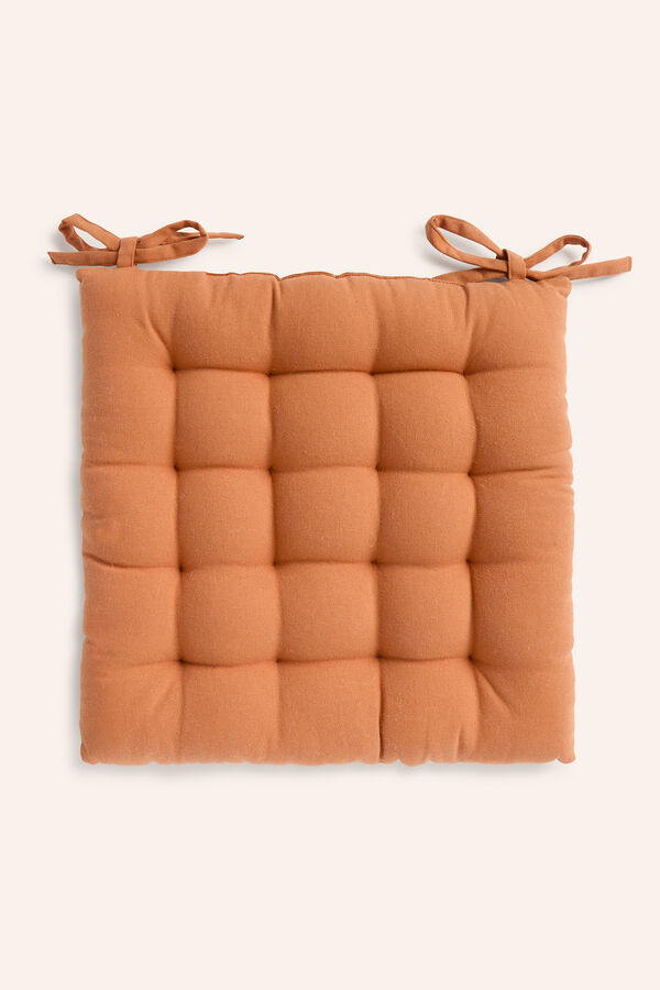 Womensecret Gavema square washable earth-coloured cotton seat cushion piros