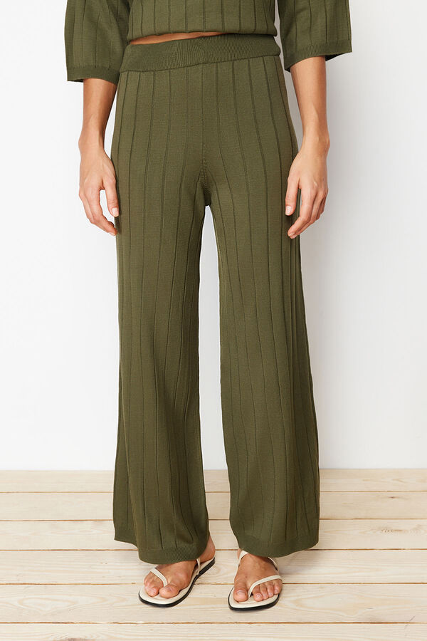 Trendyol Basic green set of trouser and polo shirt T-shirt green