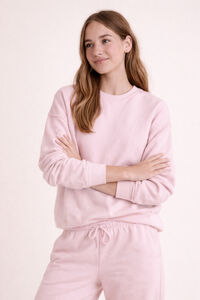 Lmtd Sudadera felpa cuello redondo acabados rib